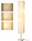 LALISU Stehlampe Papier Lampe Moderne Stehlampen mit Lampenschirm, Stehlampe für für Wohnzimmer Mit Fußschalter, Schlafzimmer und Arbeitszimmer (White-02)