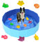 Piscina pieghevole con pesci acquatici, giocattolo galleggiante, giocattolo per piscina portatile, piscina per cani, piscina per gatti, giocattolo interattivo, piscina per cani (altezza 8 cm, diametro