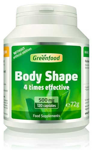 Body Shape, 500 mg, 120 Capsules, 4-fold Effective, Highly dosed. Without Artificial additives. Without Genetic Engineering.