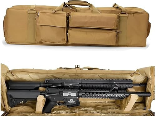 Bolsa para Rifle, Caja De Transporte para Arma De Tiro, Funda Escopeta, Airsoft Armas, Bolsa De Arma Táctica M249, para M249, M4A1, M16, AR15-100Cm/39 Pulgadas C