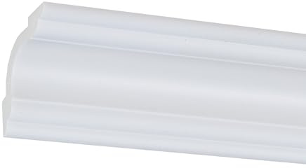 PROVISTON Stuckleiste 20 x 71 x 2000 mm Moderne Deckenleiste Klassisches Profil Hochwertige Deckenleiste Kunststoff Weiß Wasserfest, Robust und Langlebig