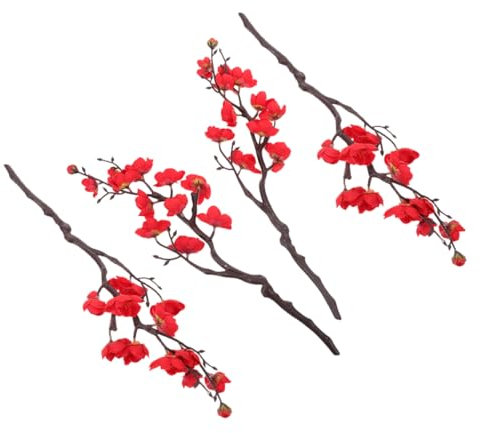 Parliky Plantes Artificielles en Soie Fleurs De Prunier Réalistes Branches De Cerisier Option pour Les Festivals Facile À Transporter