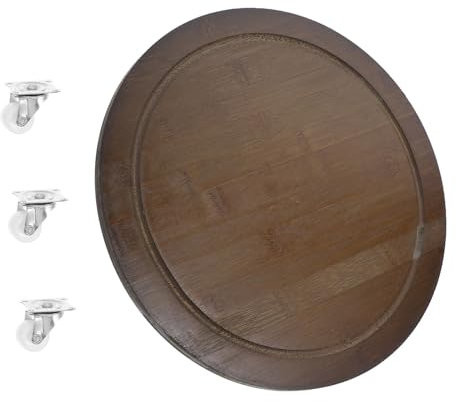 UKCOCO Carrello per Piante con Ruote Base per Vasi da in Legno Resistente Supporto per Piante con Ruote Girevoli per Ed Esterno Design