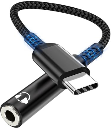 layajia Adaptador USB C a Jack 3,5mm, Adaptador Auriculares Tipo C para iPhone16/15, USB Tipo c a Audio AUX para Samsung Galaxy S24 S23 Ultra Note 20, Huawei P50 P40/Mate 30 20, Pixel 4/3