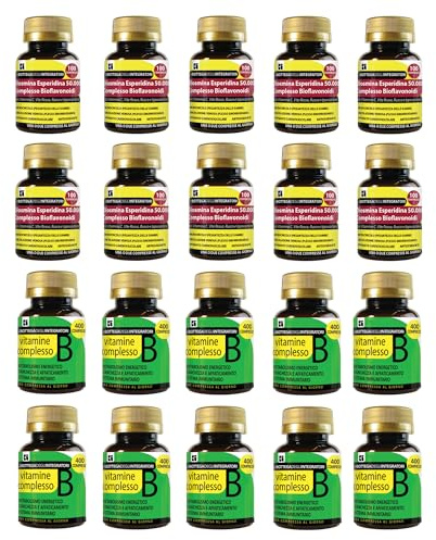 Set di Integratori Circolazione Antiossidante + Energia | Diosmina Esperidina Bioflavonoidi 1000 Compresse + Vitamine Complesso B 4000 Compresse