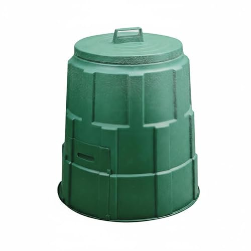 LRXFPIYF Compostador Exterior Compostera Tambor Contenedor Barril Fabricado en PP con Tapa Segura y Resistencia a la Intemperie para Compostaje Organizado, 150L