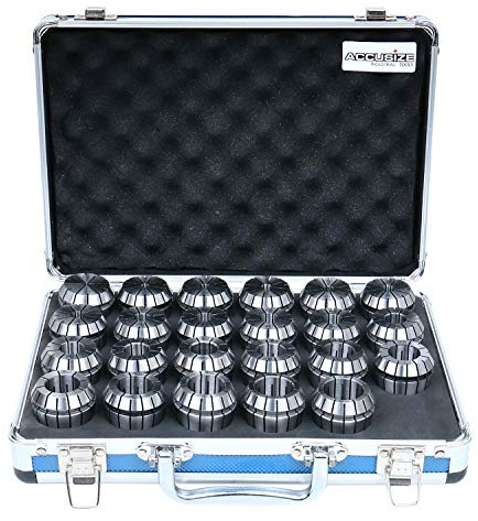 Accusize Industrial Tools 4 mm to 26 mm by 1 mm Er-40 Collet 23 Pc, 3350-0586