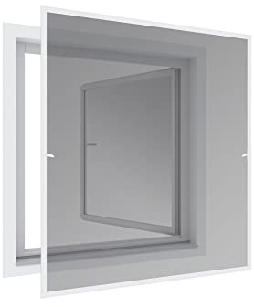 Windhager Insektenschutz Expert Spannrahmen Fliegengitter Alurahmen für Fenster, 140 x 150 cm, weiß, 04338