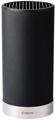 Kyocera KB-U-BK Universal Round Soft Touch Knife Block, 8.8 x 4.3, Black