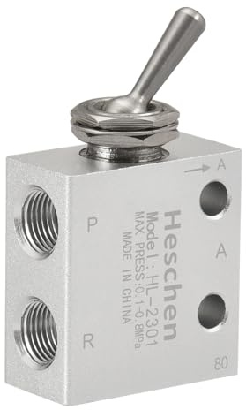 Heschen Pneumatic Knob switch valve HL-2301 PT1/8 3 way 2 position Normally Closed
