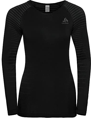 Odlo Damen Funktionsunterwäsche Langarm Shirt PERFORMANCE LIGHT, black, XL