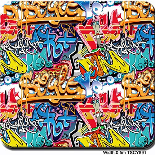 Film de Transfert d'eau Film hydrographique, Film d'impression par Transfert d'eau - Hydro Dipping-Graffiti Pattern-Hydro Dip Film0.5Meter Multicolore en Option Film de Transfert d'eau hydrographique