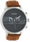 Oozoo Herrenuhr im Racing Look mit Lederband 48 MM Blau/Braun C10673