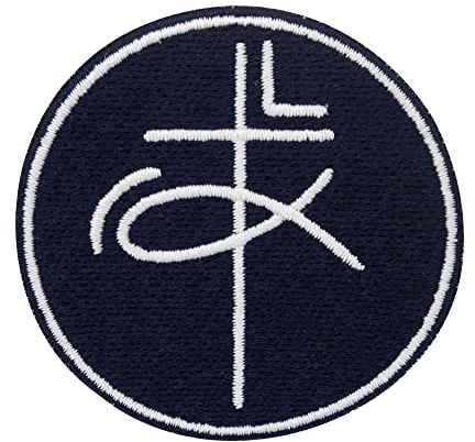 Finally Home Kirchen Collection: Kreuz und Fisch Patch zum Aufbügeln | Christliche Patches, Jesus Bügelbild, Aufbügler Flicken, Bibel Aufnäher