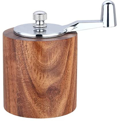 ZAEGO Macinapepe ricaricabile a manovella macinino per peperoncini,Grosanità regolabile,Macinapepe manuale da cucina Sale marino erbe spezie sale pepe pepe shaker