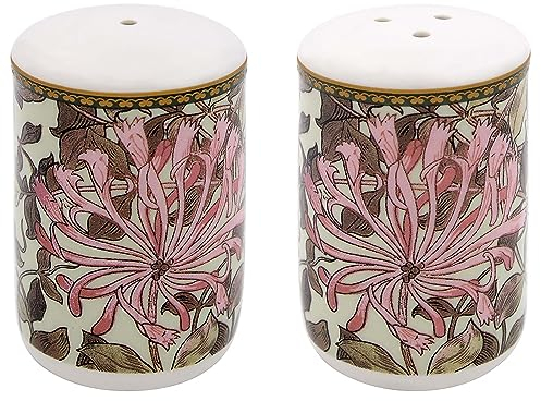 Lesser & Pavey British Designed Salt and Pepper Sets | Salt and Pepper Shaker for All Type of Kitchens | Honeysuckle Salt Shaker & Pepper Shaker Perfect for Home or Businesses - William Morris