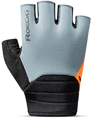 Roeckl Sports Fahrradhandschuh ITAMOS 3, Gel Halbfinger Handschuh, Grau/Orange 10