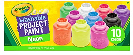 CRAYOLA Washable Kids Paint 2oz 10/Pkg-Neon