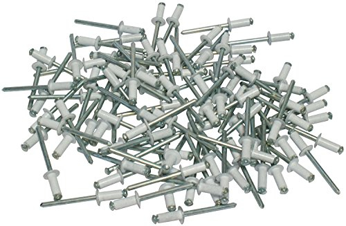 Cora 000116016 Kit 100 Rivetti Fissaggio Targa, Bianco