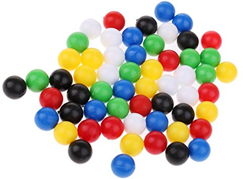 lahomia 60 Pièces de Billes en Plastique de 1 Cm pour Relier en Bois Quatre Balles dans Un Jeu en Ligne