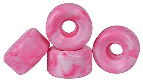 JHKJ 102A Skateboard Räder Mit Lagern 52X32mm Longboard Räder Cruiser Räder Street Candy Color PU Ersatzräder (4Er Set) Rollen Longboard Ersatz Rader,Rosa