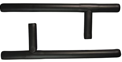 Tonfa Schaumstoff 52 cm schwarz SV Krav MAGA Selbstverteidigung Self Defense Mantel mit Plastikkern Langstock Stock Softstick Softstock Soft Stock Kampfstock Budo Kunststoff