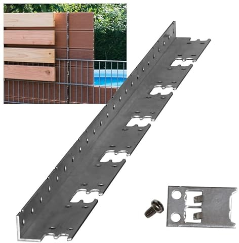 BRIGX Sichtschutz Montageset – Winkel-Set zur Zaunerhöhung & Befestigung von Sichtschutzmodulen – für Doppelstabmatten, Gabionen & Holzpfosten – modular – Made in Germany