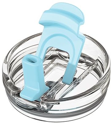 Zukro Ersatzdeckel für 1,4 l und 1134 ml Kältebecher, passend für 1,2 l, 992 ml, 850 ml Yeti Rambler Becher, auslaufsicherer 2-in-1 Klapp-Trinkhalm-Deckel, passend für Hydrapeak 1,2 l Becher, Blau