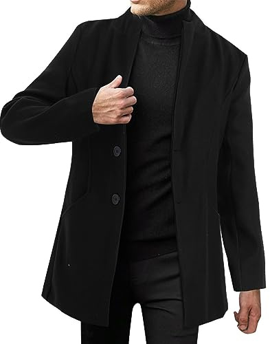 Veste Homme Mi Saison,Hommes Manteau d'hiver Col À Manches Longues Rembourré en Cuir Veste Vintage Épaissir Manteau en Peau De Mouton Veste Manteau Court Blouson Matelassé Homme Manches Longues