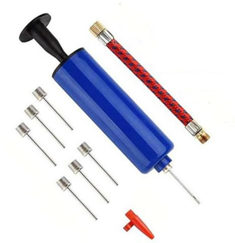 Pompa per palline sportive - 10 kit di gonfiaggio per pompa a sfera per pompa ad aria portatile con 7 aghi 1 ugello 1 tubo, pompa ad aria per pallone da calcio da basket da calcio g