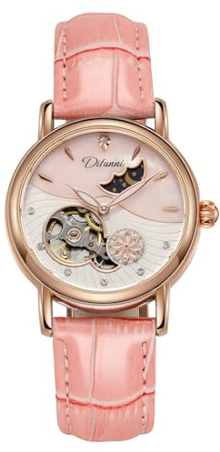 Women's Luxury Elegant Mechanical Stainless Steel Watch (Pink Rose Gold)