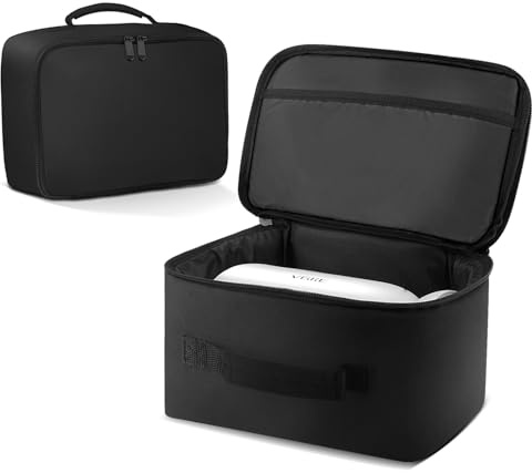 VGKE Beamer Tasche für Projektor und Zubehör, 26 cm x 18 cm x 15 cm, Schwarz