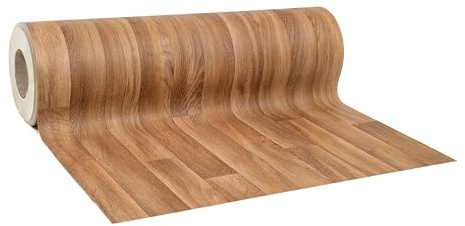 GIURI TESSUTI - Pavimento PVC BASIQ - Rivestimento in Vinile H 100cm, Venduto al Metro Lineare per Uso Residenziale Leggero - Impermeabile, Facile da Pulire, Superficie Antiscivolo (NAVORI RUST)