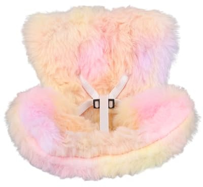 Asiento Coche Muñecas, Asiento Seguridad Peluche con Clip Ventilación para Muñecas 17cm Sofá Juguete Elegante Decoración para Autos Decoración Hogar Exhibidor Escritorio (Rosa Amarillo Morado)