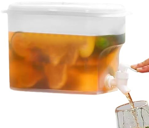 Bollitore Freddo - Contenitore Per Bevande Con Rubinetto E Coperchio - 2.8L Distributore Di Acqua Da Frigo Ideale Per Succhi Di Frutta, Tè Freddo, Limonata, Birra, Frigo, Festa, Casa E All'aperto