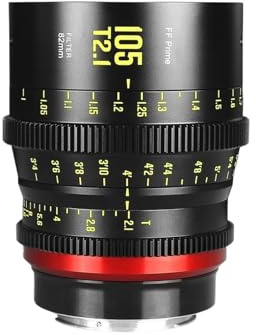 camera lens, 16/24/35/50/85/105/135mm T2.1/2.5/2.4Cine Lens,Compatible For Full Frame Cinema Camera Systems,in parts(105mm,EF)