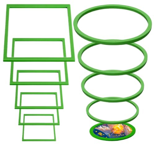 QEXUJOW Divisores de decoración para acuarios,Paquete de 10 anillos flotantes para plantas de acuario, anillos flotantes para plantas, recintos flotantes de espuma para plantas