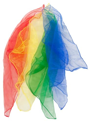 Jongliertücher Stoffüchter Tücher zum Jonglieren Tanztücher aus Chiffon 4er Set