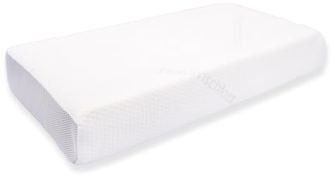 Traumschloss Premium Plus Nackenstützkissen - Kopfkissen aus hochwertigem RG85 Viscoschaumkern für optimale Nackenentlastung mit nachhaltigem Bezug - Waschbar und hygienisch - 30x60 cm - Höhe 10cm