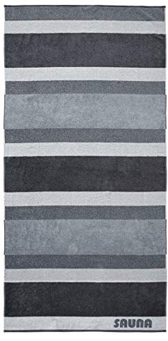 Dyckhoff Saunatuch Sauna Stripe Silber, 100x200 cm