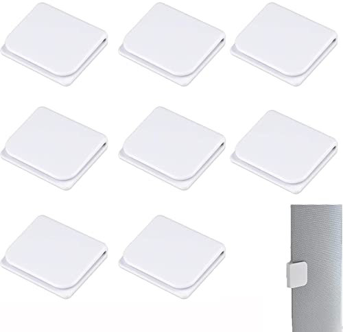 Duyteop 8 Stück Schutz-Spritzschutz-Clips, Plastik Selbstklebend Duschvorhang Klammern, Wand Clips Duschvorhang, Duschvorhang-Clips Selbstklebende, Shower Curtain Clips Für Badezimmer, Vorhänge