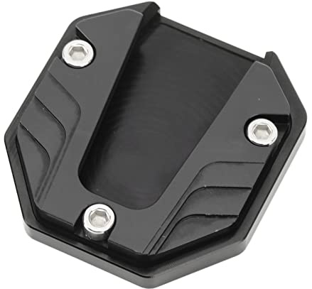 Yctze Motorcykel Sidostöd Plate Pad Högstyrka Kick C Ression Fjädrar Motorcykel Fot Sidostöd Stödplatta Motorcykel Extender Fot Side Sta (Svart)