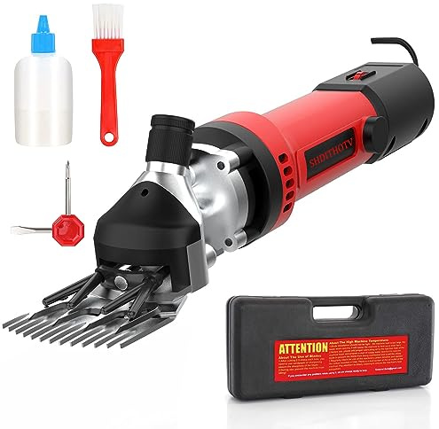 Fårsax, 550 W professionell elektrisk fårklippare, klippklippare för djurskötsel för får alpackor getter och mer, 6 hastigheter Heavy Duty Farm Boskapsklippning