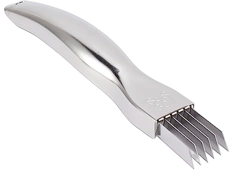 Hapivida Trancheuse d'Oignon Vert, Couteau Multifonction en Acier Inoxydable pour Légumes, Ail, Concombre, Kiwi, Pomme de Terre, Facile à Utiliser et Nettoyer, Léger et Polyvalent pour Cuisine