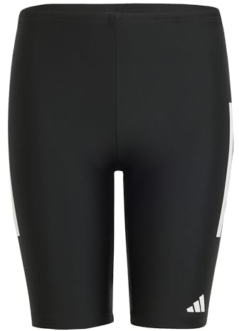 adidas Boy's 3-Stripes Swim Jammers Kids, Black/White, 11-12 Years