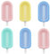 FANXIYA Eisformen Silikon 6er Eisformen Stapelbar Eis am Stiel Formen Verschiedenfarbig Popsicle Formen Set BPA Frei Stieleisformen mit Deckel Eiscreme Formen