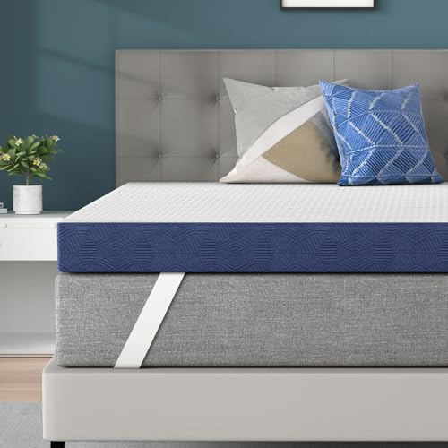 BedStory Topper 120 x 200 cm, altezza 10 cm, in gel memory foam, H3&H4, traspirante, con rivestimento rimovibile, per letto a molle, divano letto, certificato Oeko-TEX