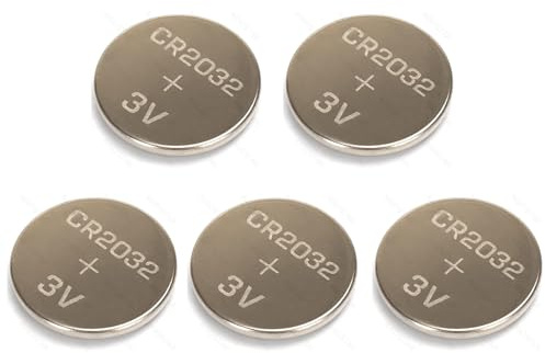 Lot de 5 Piles Bouton CR2032 3 V idéales pour Les appareils électroniques, Les Montres, Les télécommandes et Les Jouets.