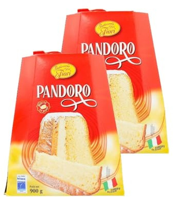 Lot 2x Pandoro traditionnel 900g – Gâteau italien festif – Dessert moelleux à partager