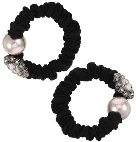 DECORNIJIA 2pièces Élastiques à Cheveux Rhinestones Brillants Accessoires Capillaires Décoratifs Pour Femmes Et Filles Élastiques à Cheveux Cristal Scrunchies Élégants Avec Design